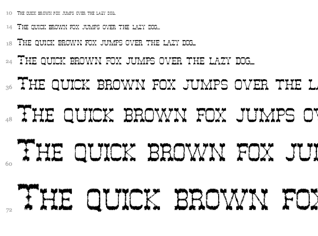 Ghost Of The Wild West font waterfall